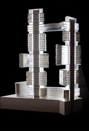 Towers ناطحتا سحاب بطول 125 متراً ملبسة بألواح الزجاج 